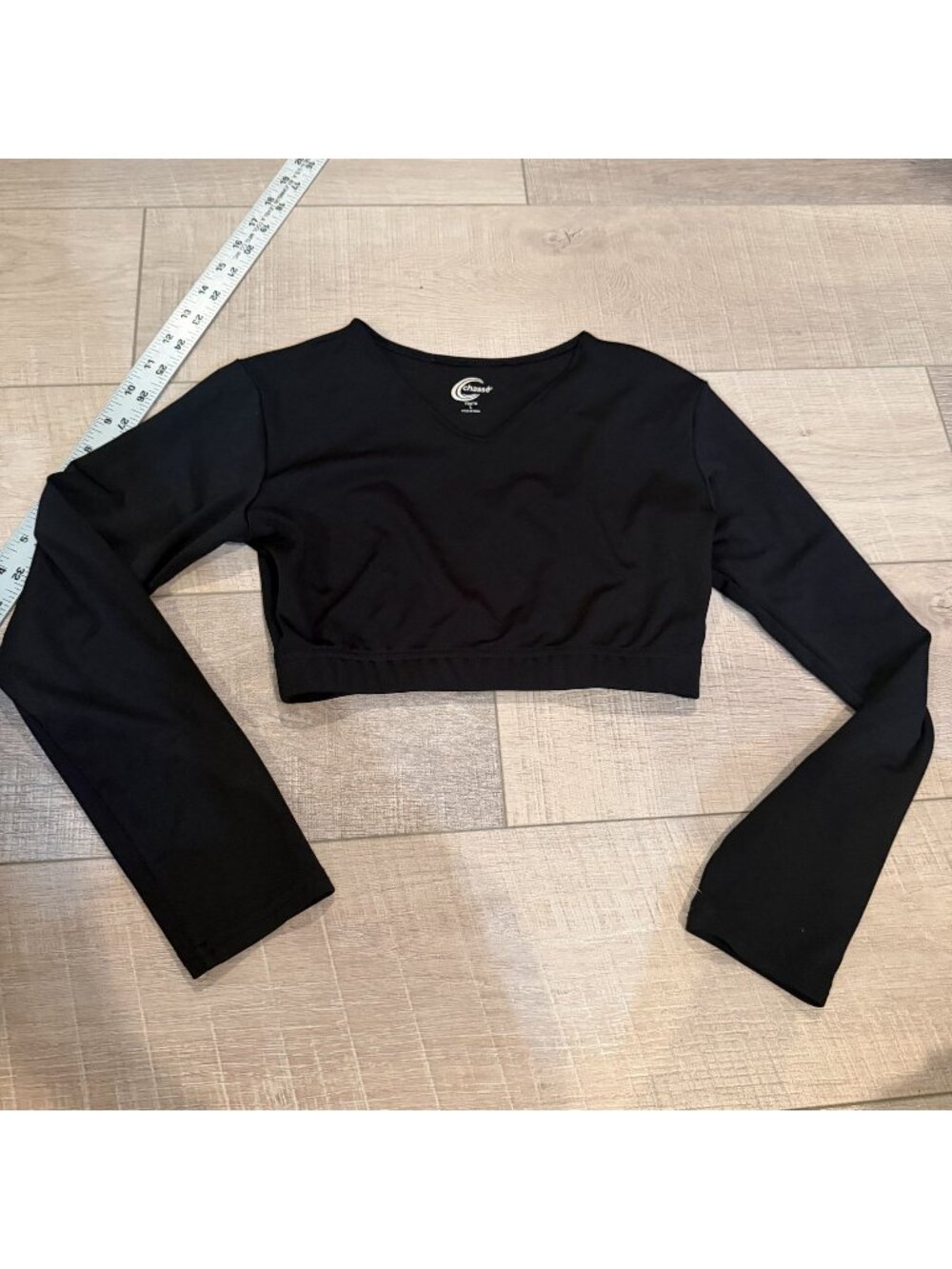 Chasse Youth Large Long Sleeve Cropped Dance Shirt Competition Dance Base